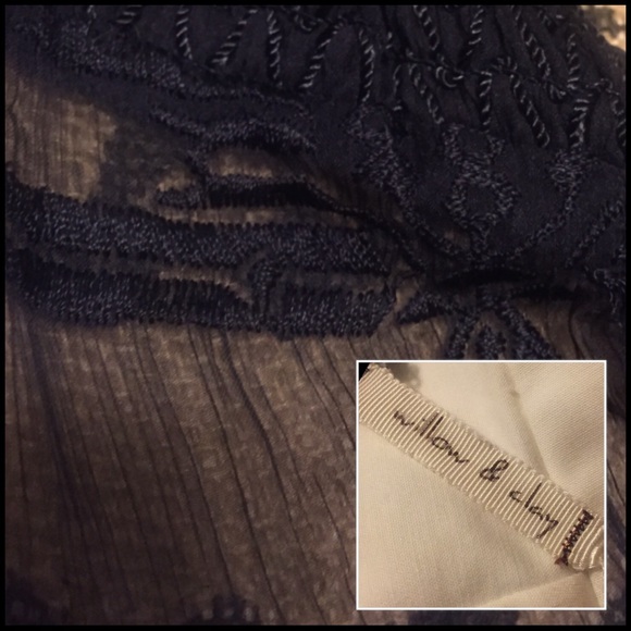 Sheer Navy Blouse - Picture 2 of 2